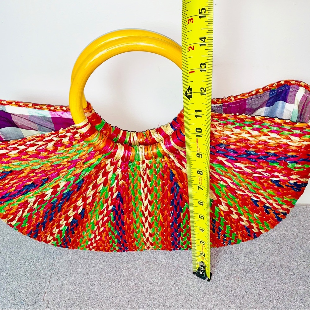 Send me $15 offer colorful straw summer handbag - Picture 5 of 6